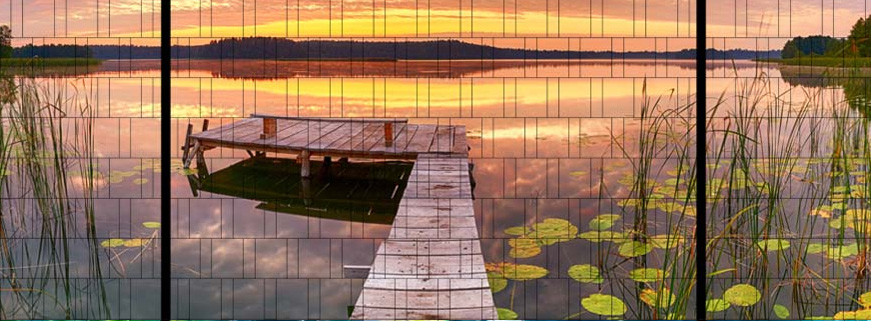 Sonnenuntergang - XXL Panoramaposter 180cm Zaunhöhe