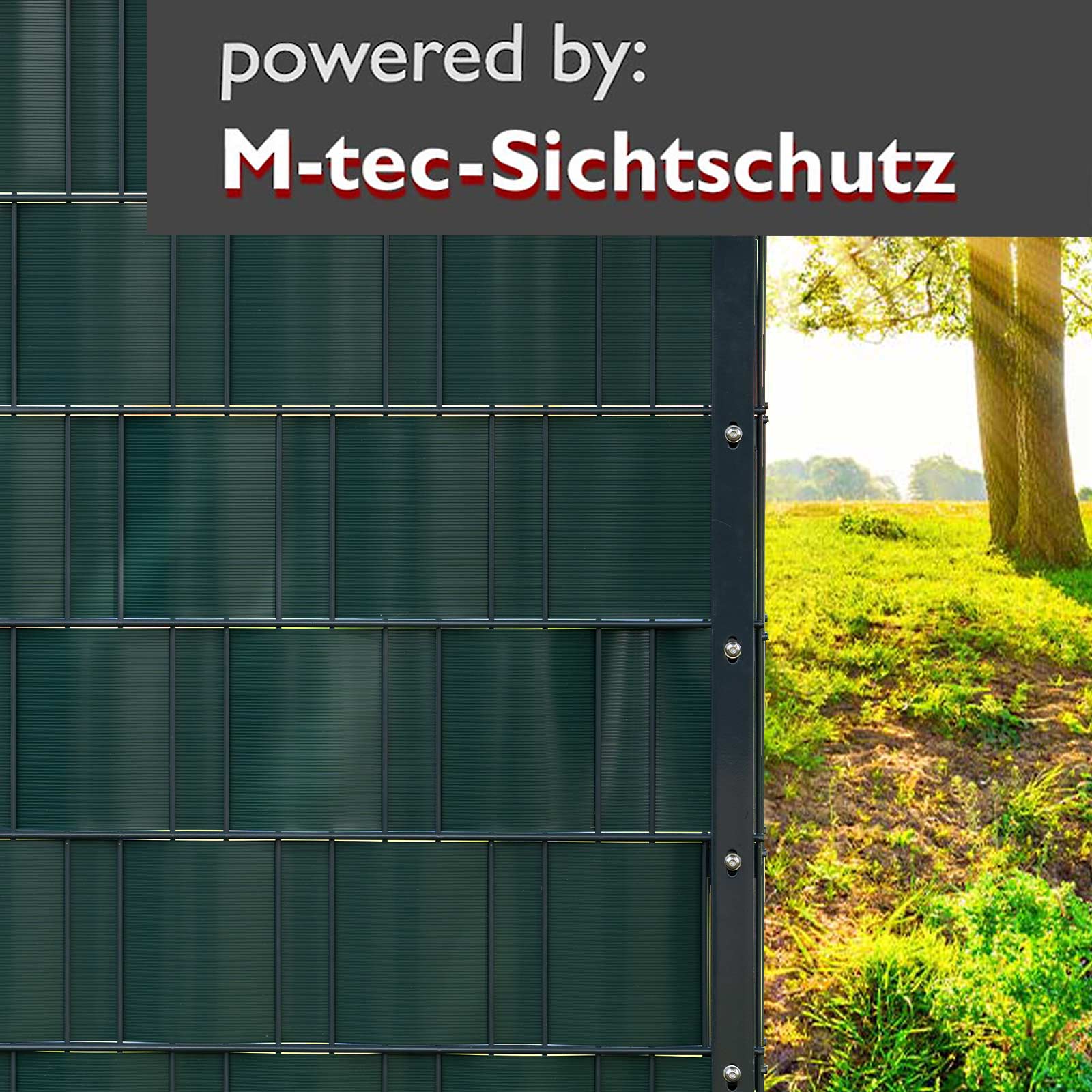 PP Sichtschutz Streifen 10er Pack Moosgrün