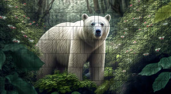Eisbär - Bedrucktes Tier-Zaunposter