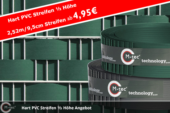 Angebot Hart PVC Streifen halbe Höhe Angebot Hart PVC Streifen halbe Höhe