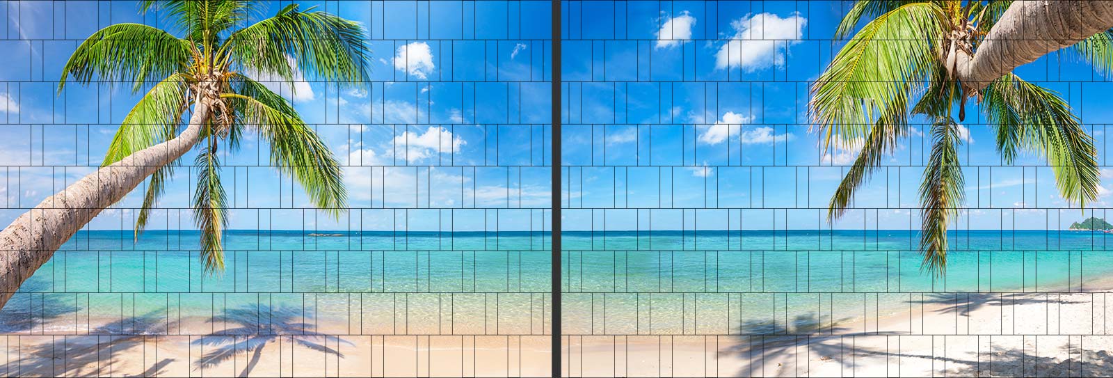 Tropischer Strand - XL Panorama Zaundruck Poster