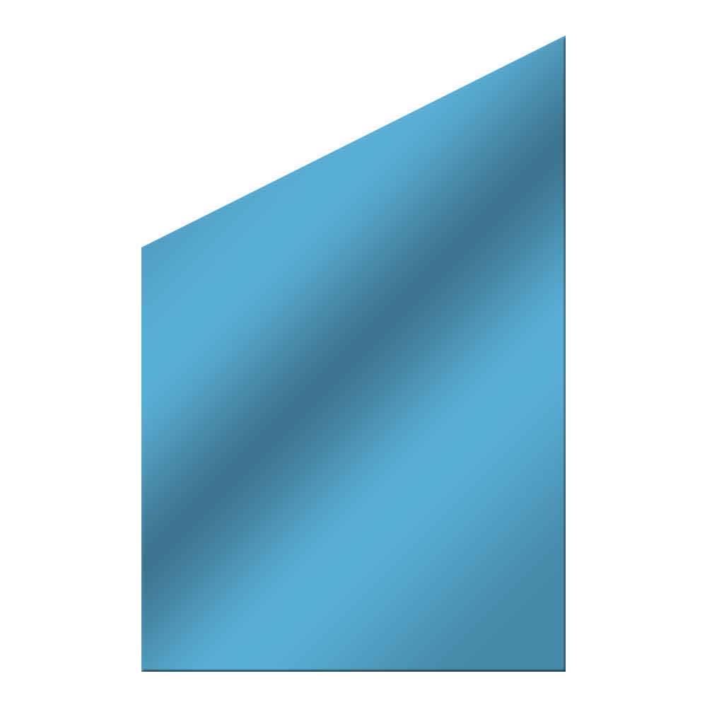 Glasscheibe Glaswand System Vetro schräg blau 120x180|120 cm