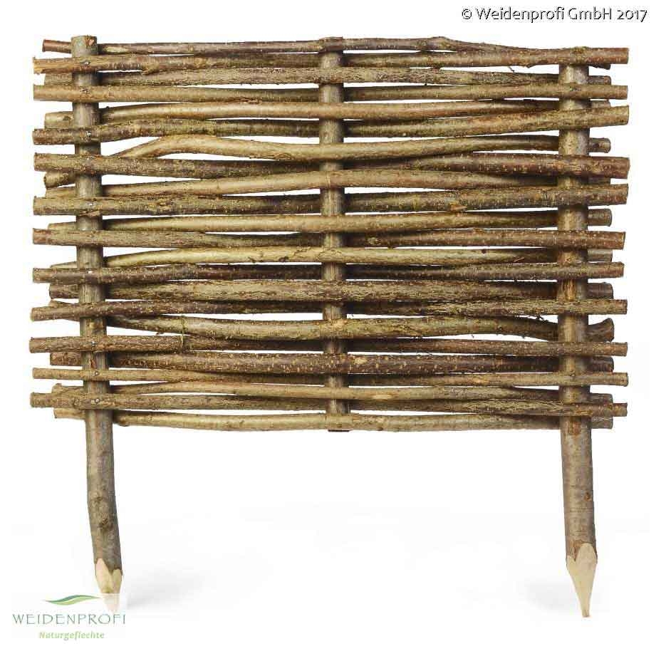 Haselnusszaun Beeteinfassungen-  B 0,60 x  H  0,20 