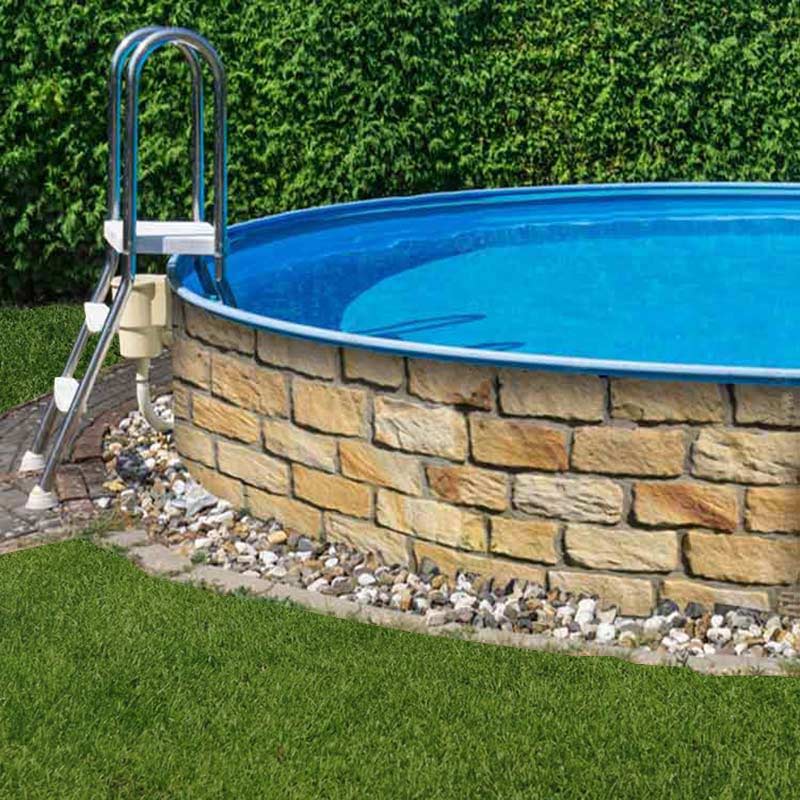 M-tec print® Qualitäts Poolverkleidung Natursandstein