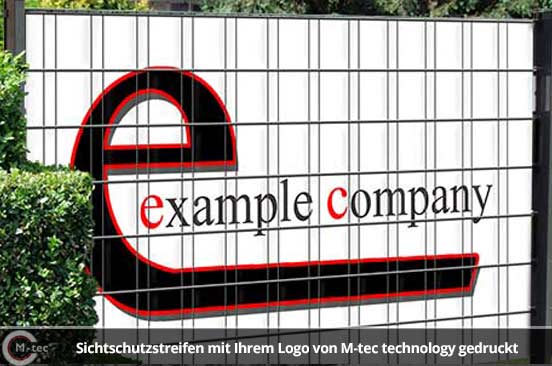 M-tec technology Logo Druck Sichtschutz