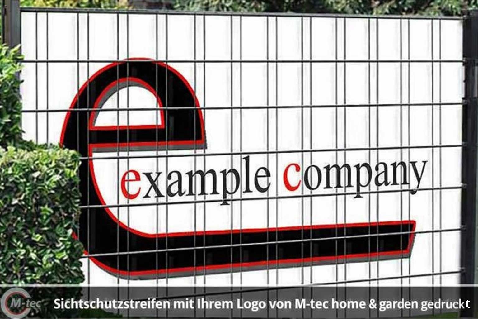 M-tec technology Logo Druck Sichtschutz