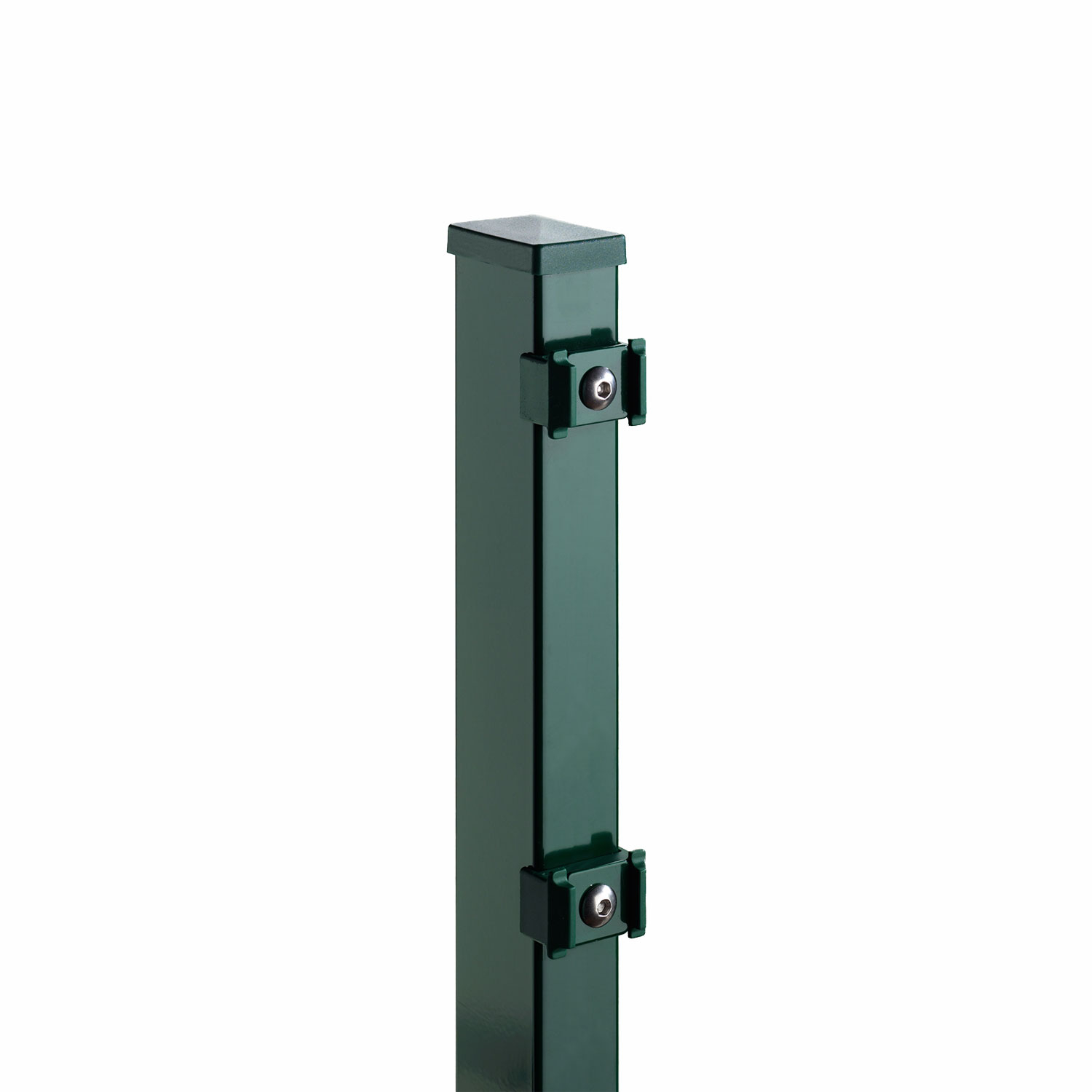 Rechteckpfosten mit Klemmplättchen - Höhe 240cm - Grün