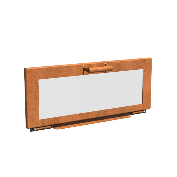 Tür Gartenkamin Odin- Cortenstahl