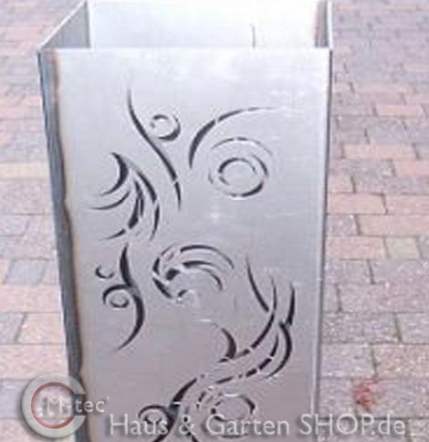 Feuerfackel - Säule Motiv Fine-Line-25 x 25 x 100 cm