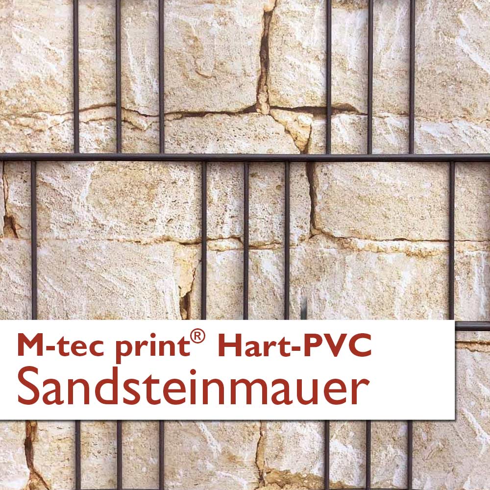 "M-tec print®" Hart-PVC - Sandsteinmauer | B-Ware