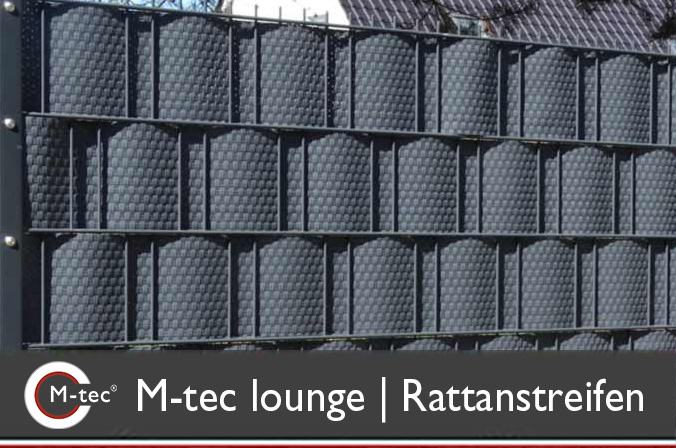 M-tec lounge Rattanstreifen anthrazit