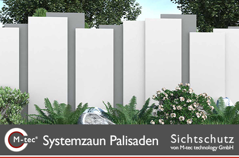 systemzaun palisaden sichtschutz variante weiß