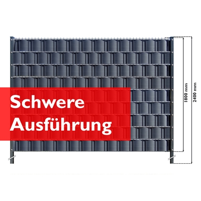 M-tec Gittermattenzaun Set Anthrazit mit Hart PVC - Schwere Ausführung Sichtschutz Mattenzaun Set - Anthrazit - Schwere Ausführung
