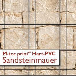 "M-tec print®" Hart-PVC - Sandsteinmauer