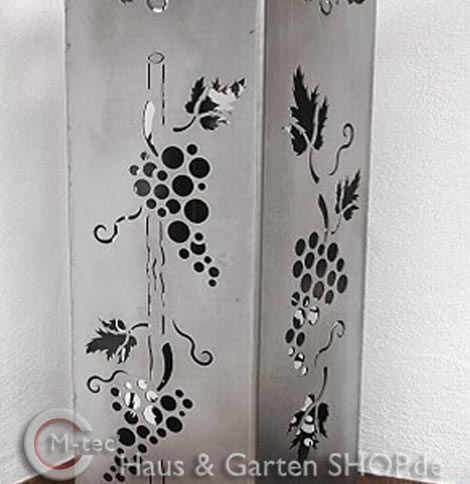Feuerfackel - Säule Motiv Wino-20 x 20 x 80 cm