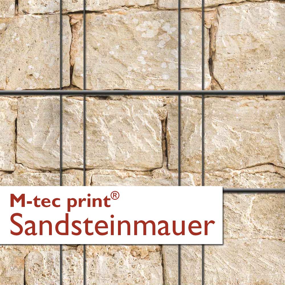 M-tec print® Brilliant | Sandsteinmauer 3er Pack