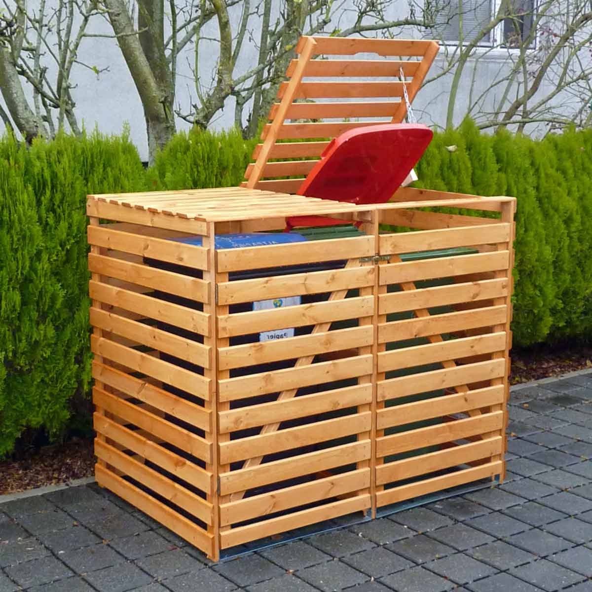 Mülltonnencontainer für zwei Mülltonnen