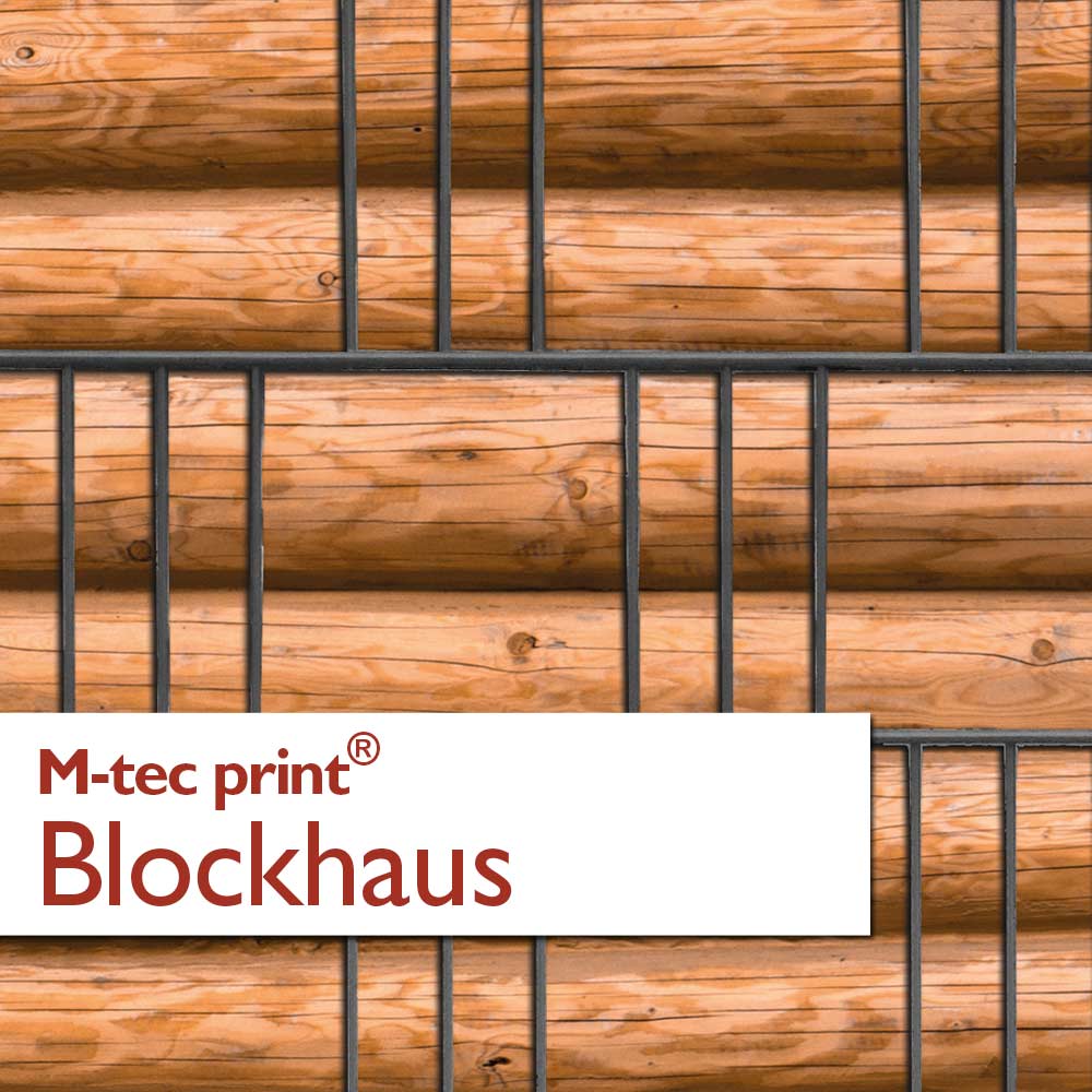 "M-tec print®" Weich-PVC - Blockhaus