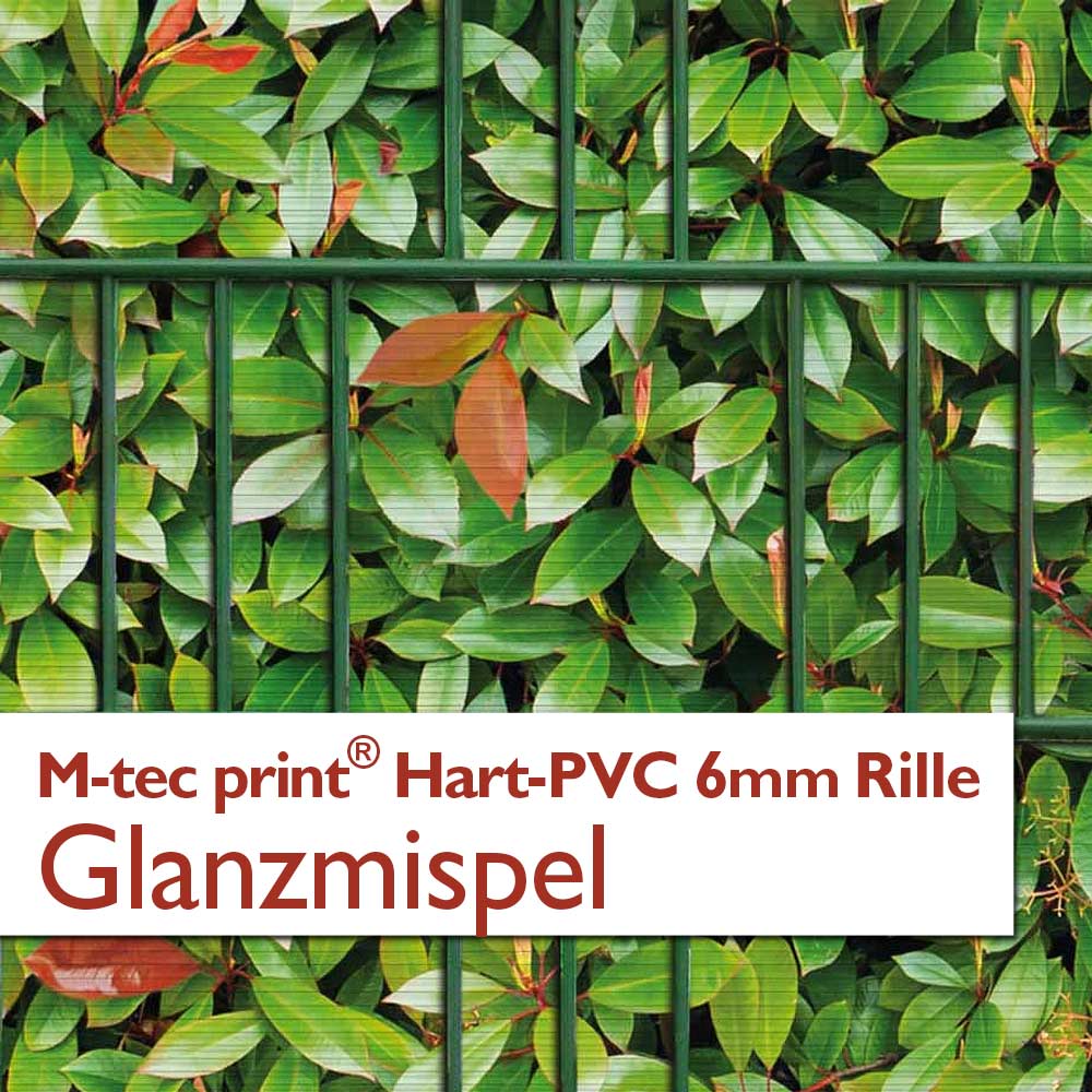 "M-tec print®" Hart-PVC 6mm Rille - Glanzmispel