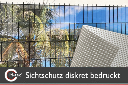 Sichtschutz diskret bedruckt