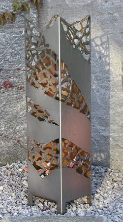 Feuerfackel - Säule Motiv Snake-25 x 25 x 100 cm
