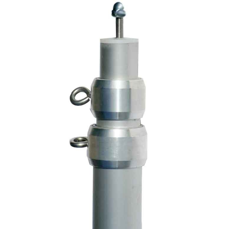 Aluminium Teleskopmast - 3-teilig - max. Länge 280 cm Aluminium Teleskopmast 280 cm dreiteilig
