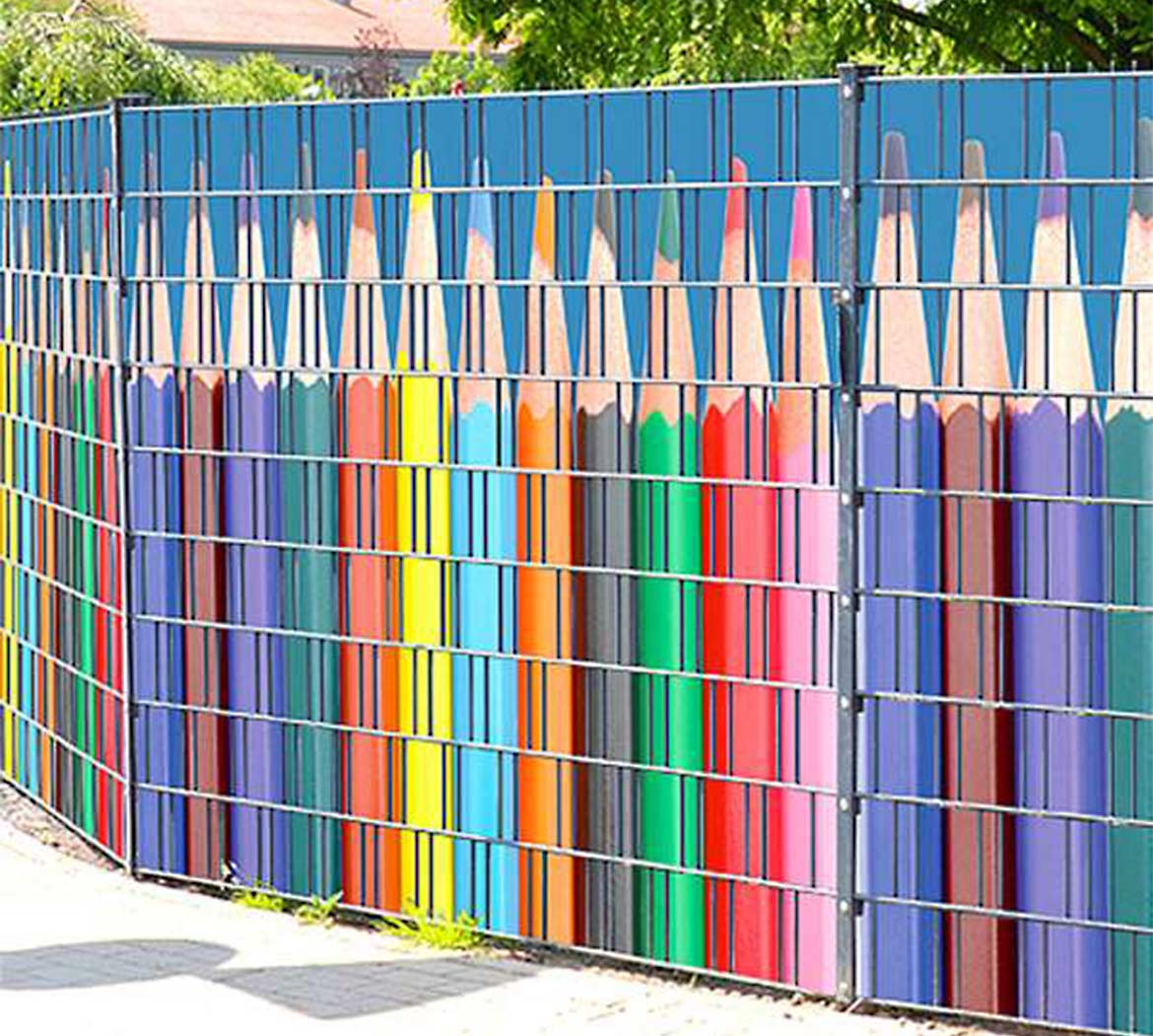 PES Zaunstreifen Buntstifte