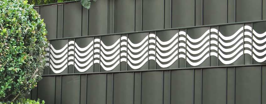 M-tec Design Sichtschutzstreifen PVC – Motiv Hamburg, 19 Cm X 2,85 M, 3er Pack, Mit Klemmschienen