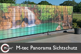 M-tec Panorama Sichtschutz für den Zaun