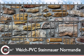 M-tec print Weich PVC Steinmauer Normandie