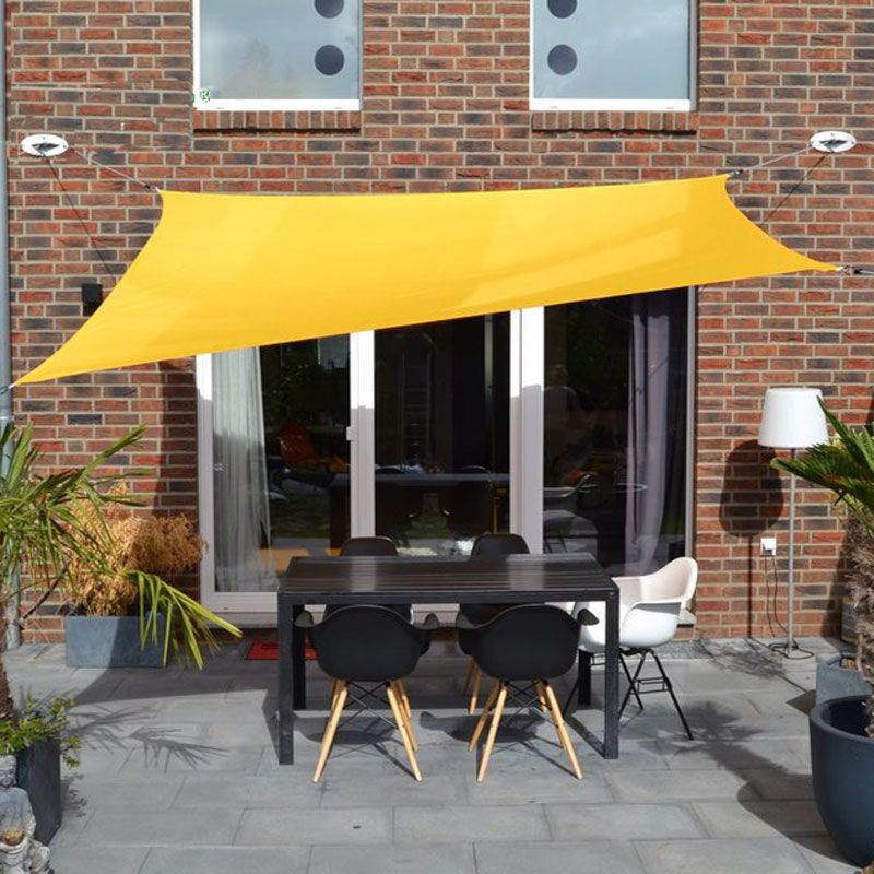 Vierecksonnensegel mit Regenschutz-sonnengelb-2,5 x 3m
