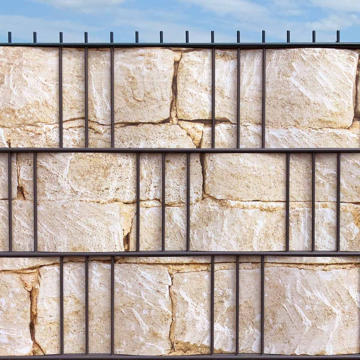 "Mtec print®" HartPVC Sandsteinmauer Stückzahl 3er Pack