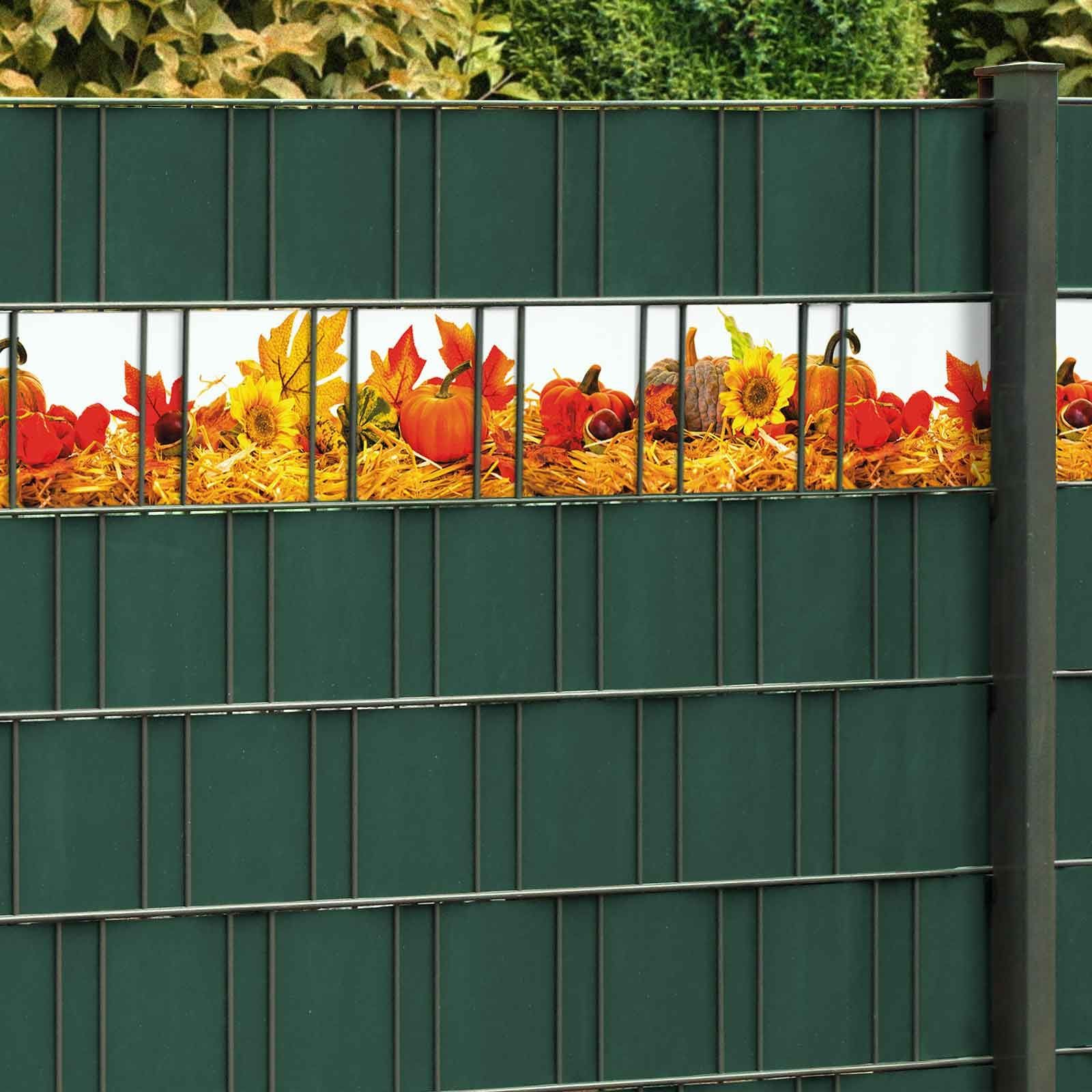 PVC Sichtschutz Streifen HerbstKürbis Stückzahl 3er Pack