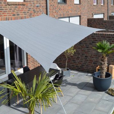 PEDDY SHIELD Vierecksonnensegel ohne Regenschutz-grau-2,5 x 3m