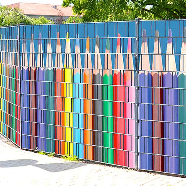 PES Zaunstreifen Buntstifte