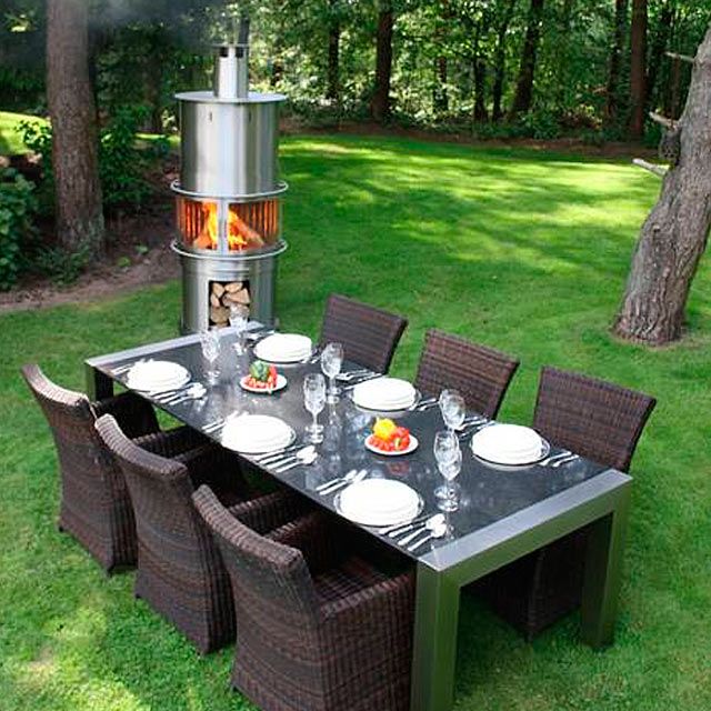 Design Grillkamin Typ 1 Cortenstahl Farbe Cortenstahl