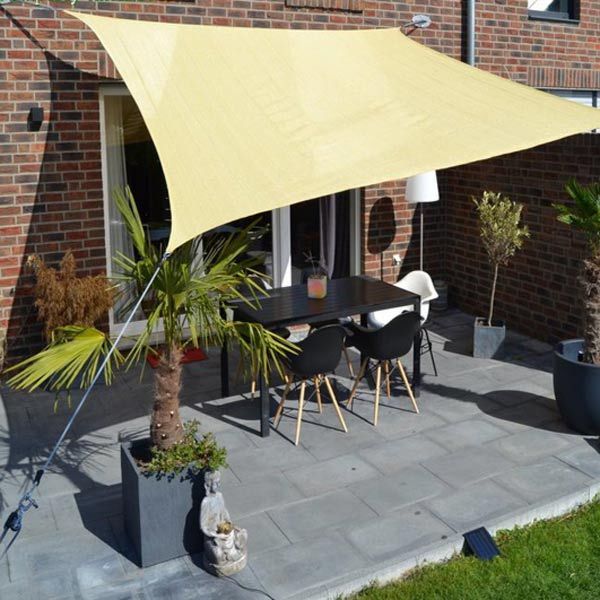 PEDDY SHIELD Vierecksonnensegel ohne Regenschutz-weizen-3,60 x 3,60 m