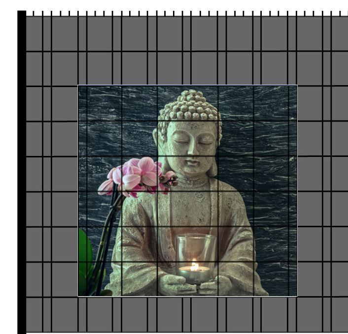 M-tec PRINT® Zaunfenster | Buddha Motiv