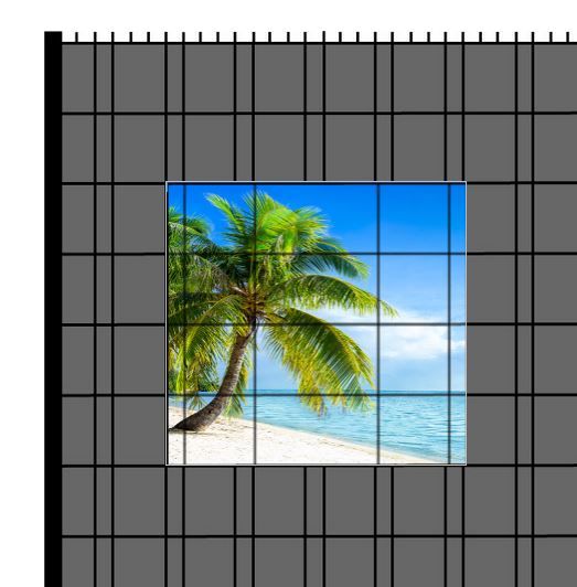 M-tec PRINT® Zaunfenster | Traumstrand Motiv