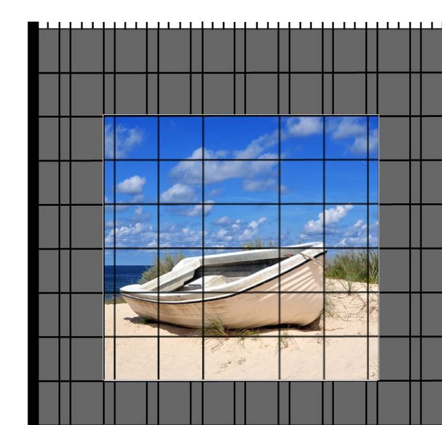 M-tec PRINT® Zaunfenster | Motiv Strandboot