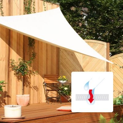 Dreiecksonnensegel-creme weiß-3,00 m