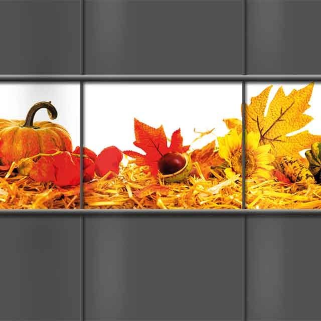 PVC Sichtschutz Streifen - Herbst-Kürbis PVC Sichtschutz Streifen - Herbst-Kürbis