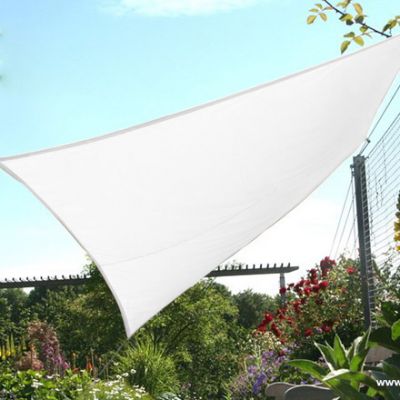 Vierecksonnensegel mit Regenschutz-weiß-2,5 x 3m