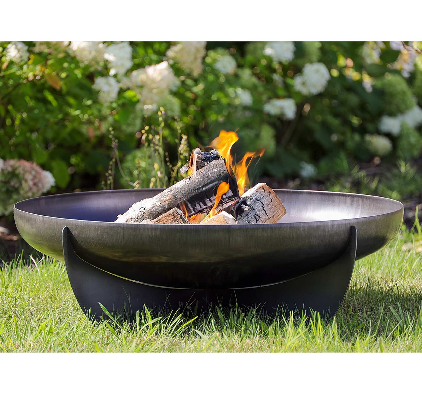 Feuerschale AMALFI aus Stahl – hochwertige Garten-Feuerstelle