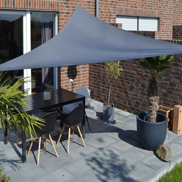 Dreiecksonnensegel mit Regenschutz-anthrazit-4,60 x 4,60 x 4,60 m