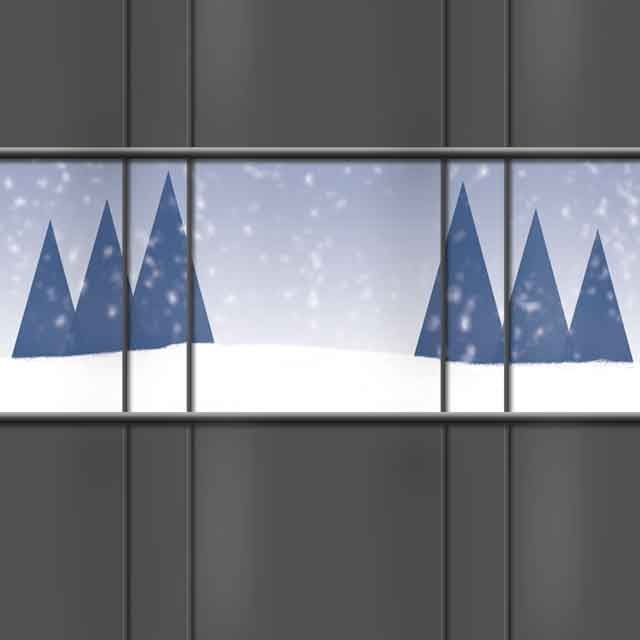 Sichtschutz Streifen - Winterlandschaft Motiv Sichtschutz Streifen - Winterlandschaft Motiv