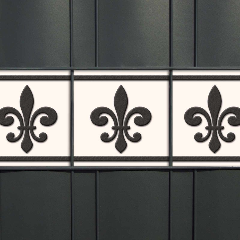 PVC Design Druck Zaunblenden Motiv Französische Lilie