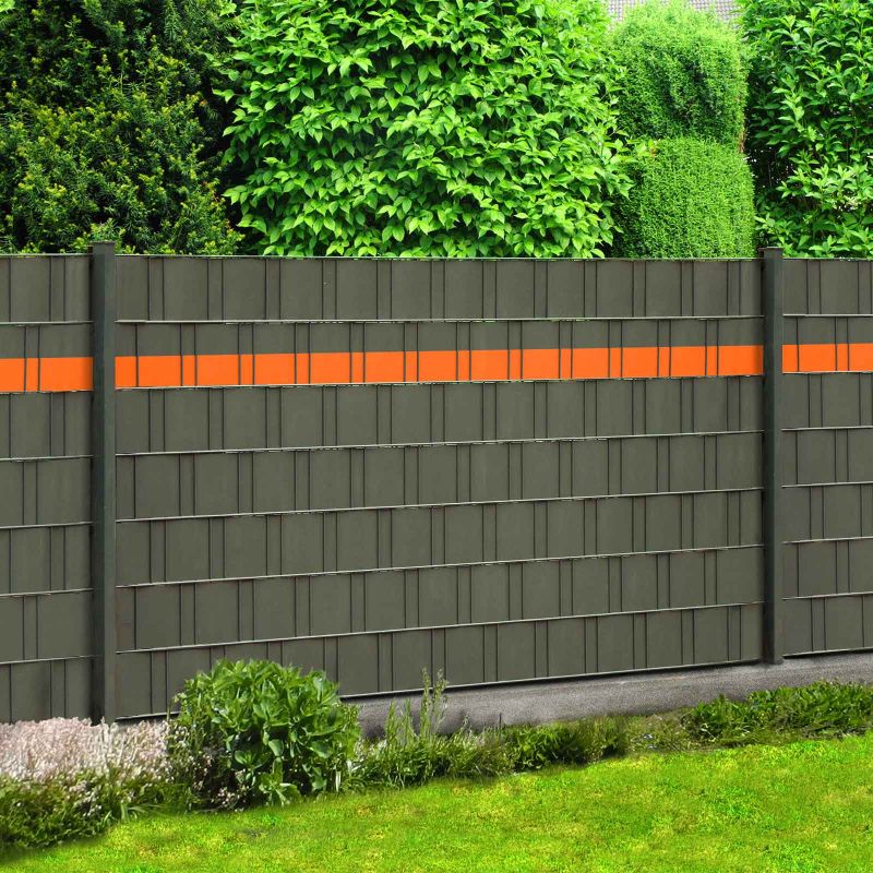 M-tec Profi-line ® Zaunblenden Streifen orange M-tec Profi-line ® Zaunblenden Streifen orange